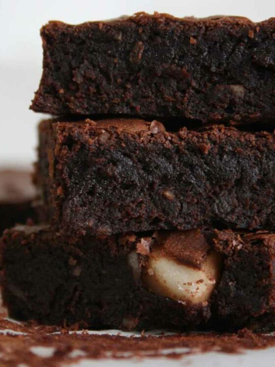 very chewy pecan brownies