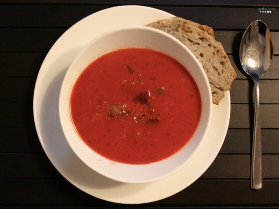 yummy red beet coconut soup