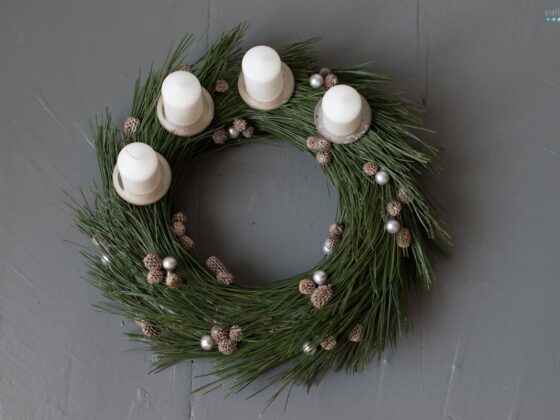 pine needle advent wreath | adventskrank aus nadeln