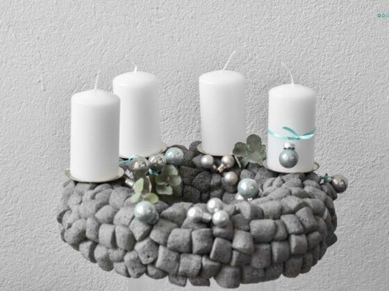 Recycling advent wreath in concrete finish craftaliciousme seeking creative life