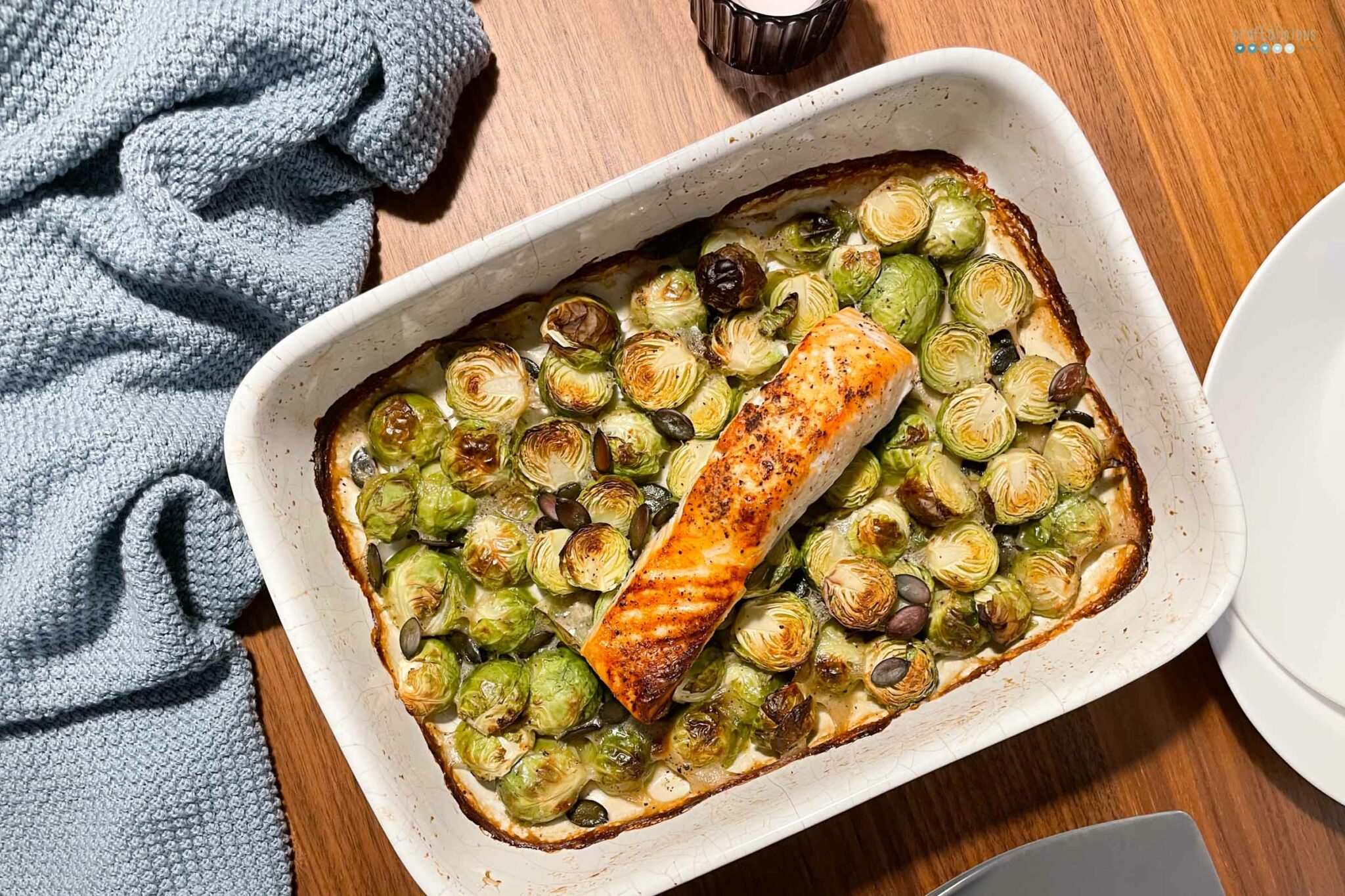 Roasted Brussel Sprouts with Salmon craftaliciousme