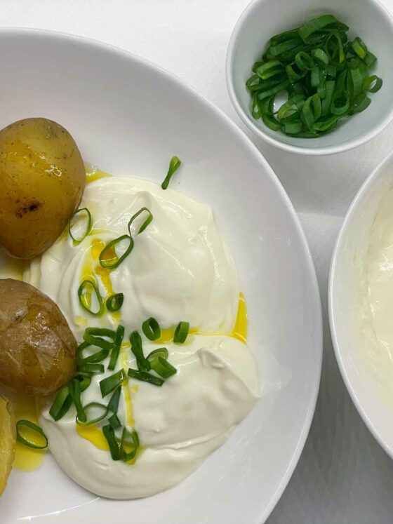 Kartoffeln und Quark boiled potatoes with quark and flaxseed oil