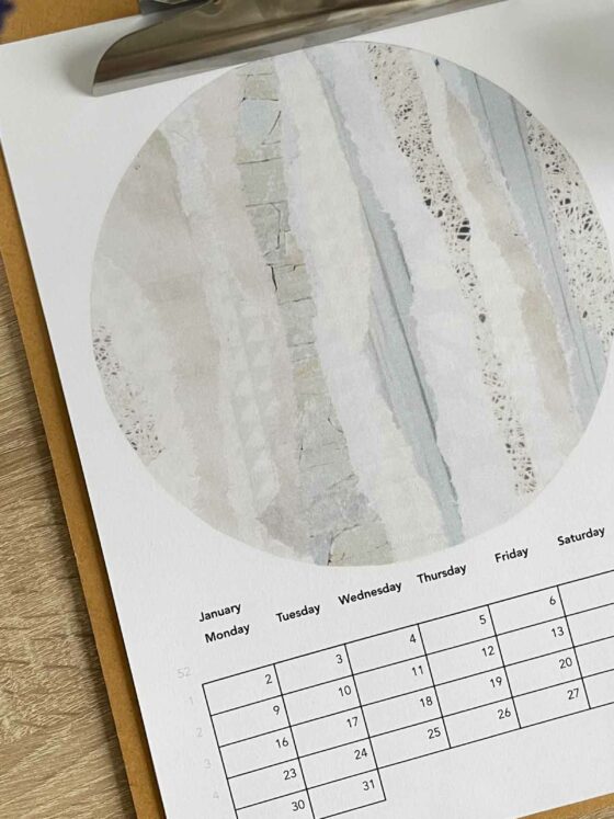 printable circle calender 2023 freebie