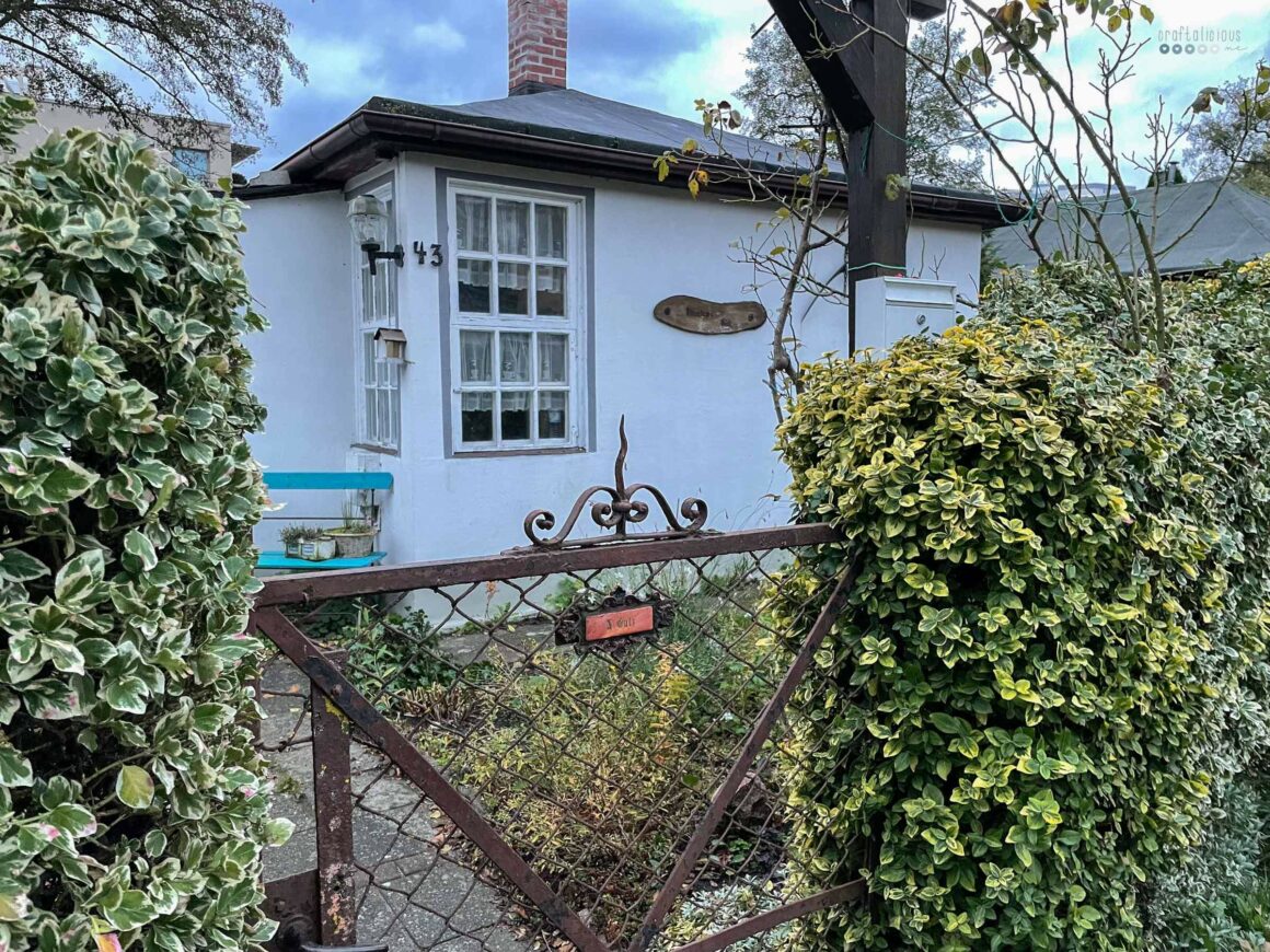 stroll through the neighborhood catching fall vibes tiny house