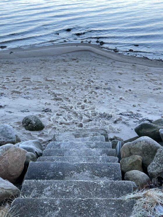 anniversary trip baltic sea frozen beach